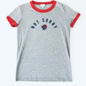 Lularoe Womens Tshirt Liv NOT SORRY XS T42